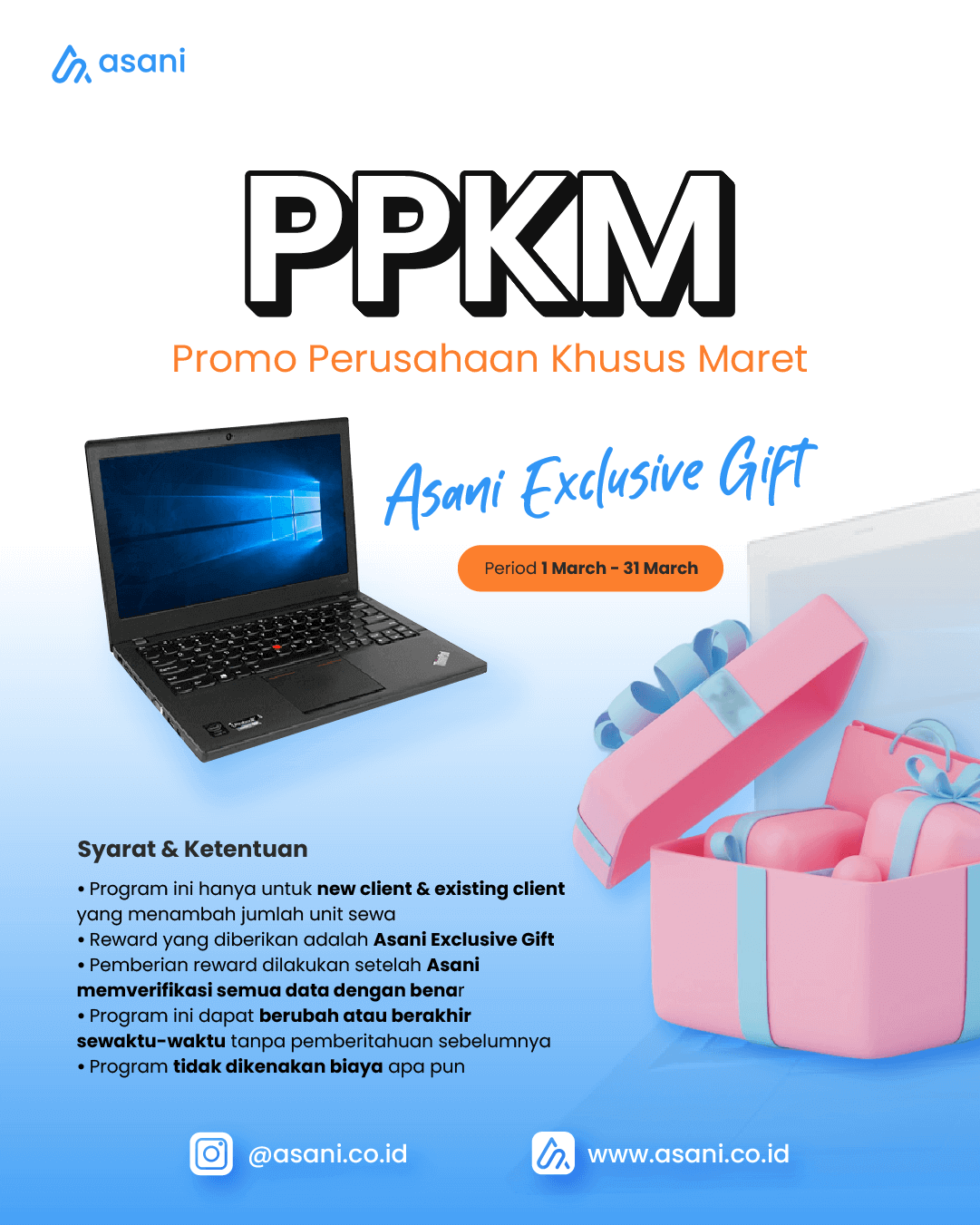 Promo Sewa Laptop Asani Maret 2022